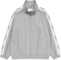 COVERNAT SS24 Gray Jacket with Color Tape Trim and Logo Print. CO2401JK03GR COVERNAT SS24 Gray Jacket with Color Tape Trim and Logo Print. CO2401JK03GR