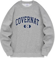 COVERNAT SS24 Grey Drop Shoulder Crewneck Logo Sweatshirt Unisex CO2401CR12MG COVERNAT SS24 Grey Drop Shoulder Crewneck Logo Sweatshirt Unisex CO2401CR12MG
