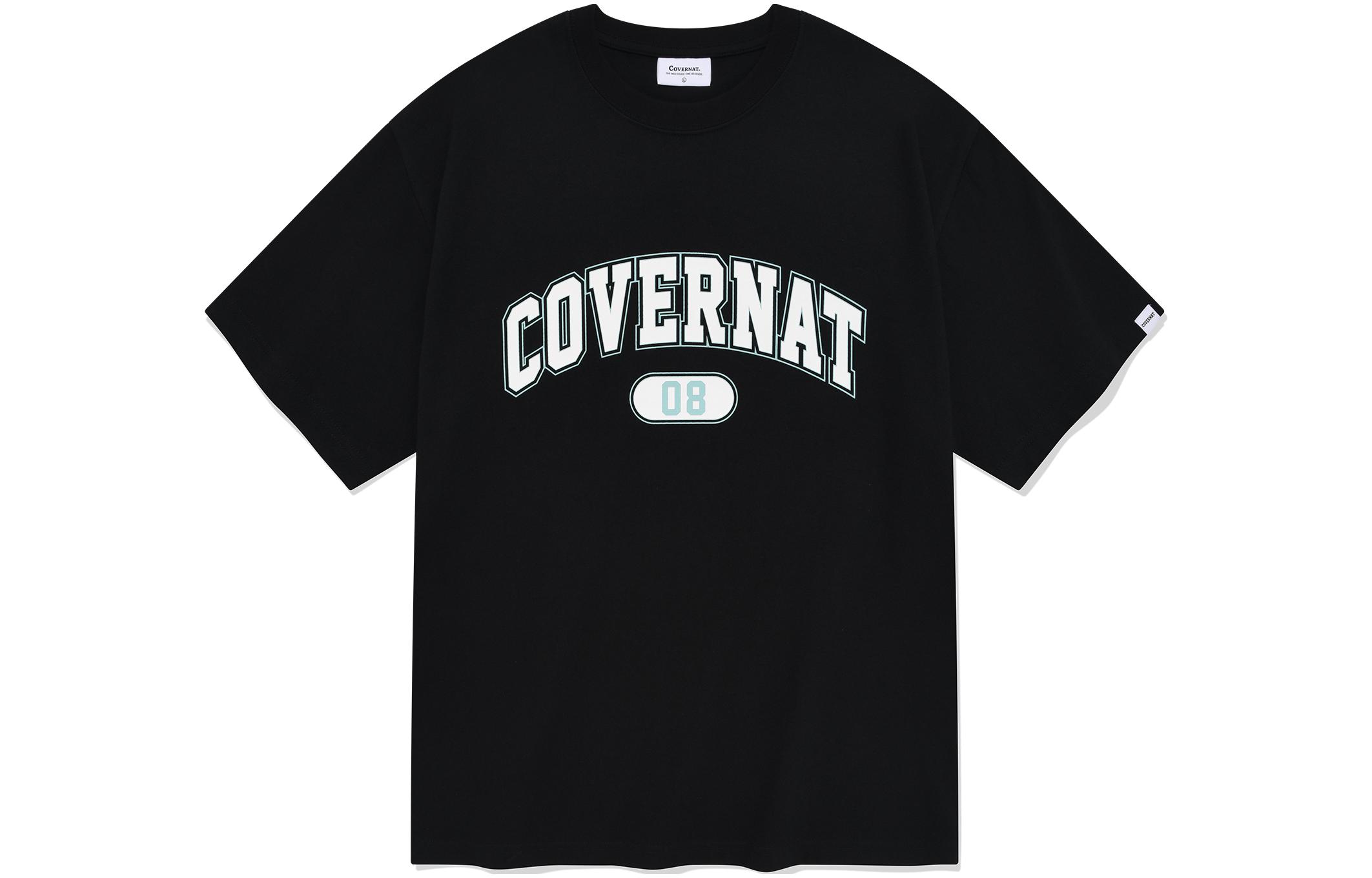 COVERNAT SS24 Logo Crewneck Short Sleeve T-Shirt Black CO2402ST29BK
