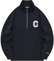 COVERNAT SS24 Logo Half-Zip Oversized Long-Sleeve Sweatshirt Navy Unisex CO2401CR07NA COVERNAT SS24 Logo Half-Zip Oversized Long-Sleeve Sweatshirt Navy Unisex CO2401CR07NA