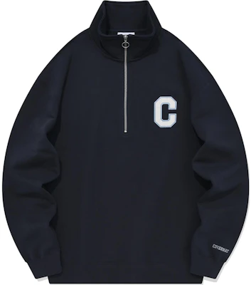 COVERNAT SS24 Logo Half-Zip Oversized Long-Sleeve Sweatshirt Navy Unisex CO2401CR07NA Buy COVERNAT SS24 Logo Half-Zip Oversized Long-Sleeve Sweatshirt Navy Unisex CO2401CR07NA