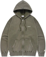 COVERNAT SS24 Logo Hoodie Zip-Up Unisex Khaki CO2401HZ10KH COVERNAT SS24 Logo Hoodie Zip-Up Unisex Khaki CO2401HZ10KH