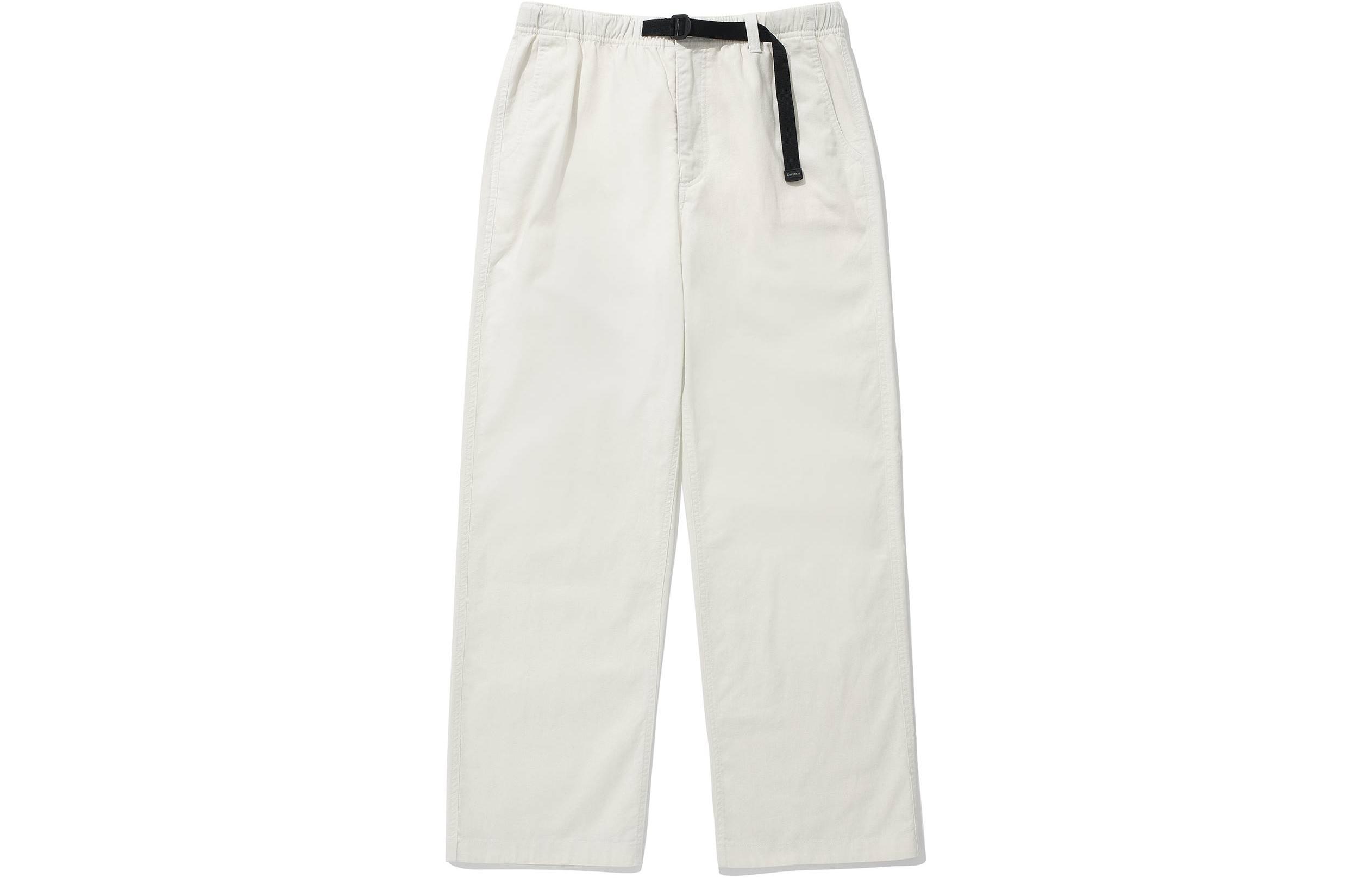 COVERNAT SS24 Loose Fit Belted Casual Pants White CO2401PT14IV