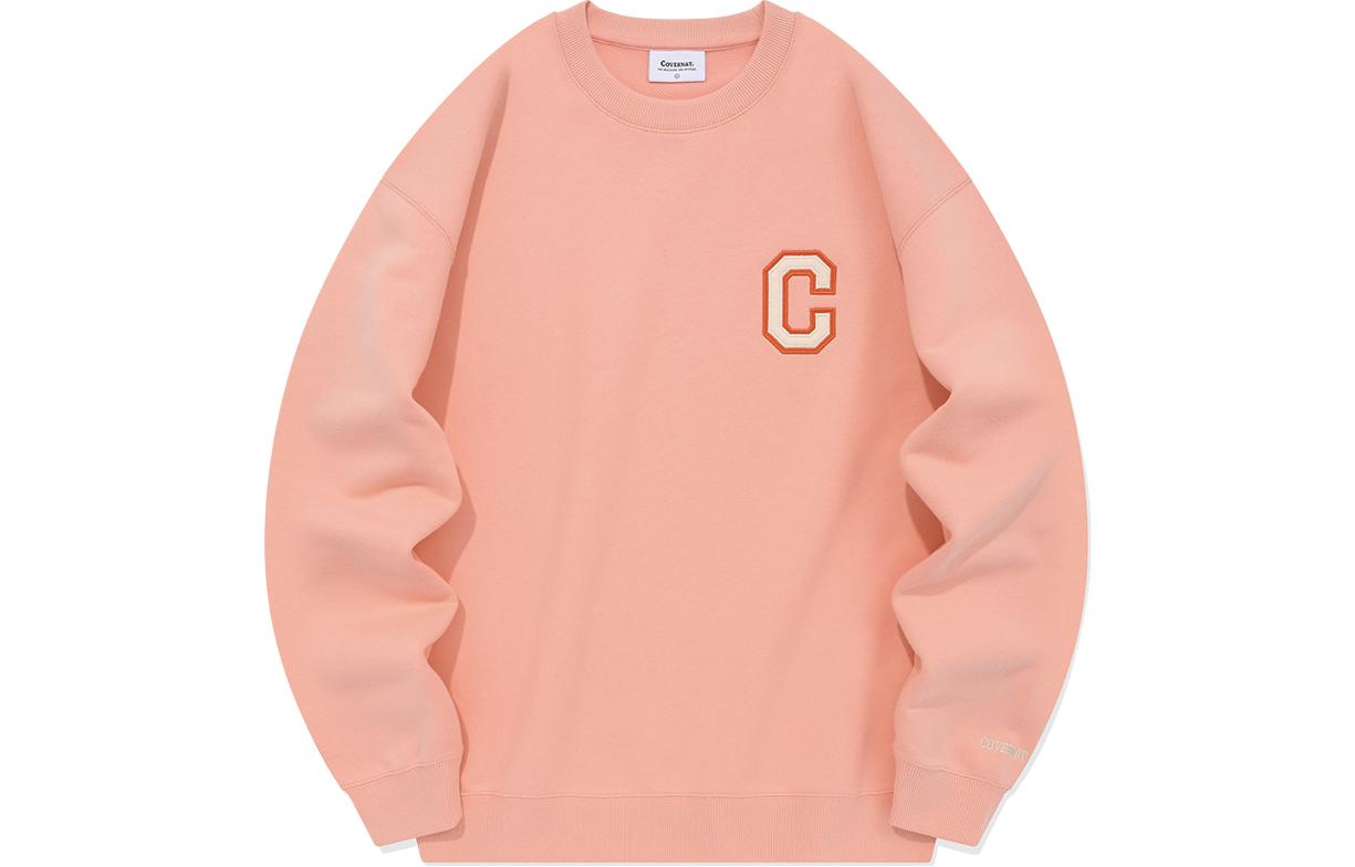 COVERNAT SS24 Peach Logo Crewneck Oversized Sweatshirt Unisex CO2401CR01PE