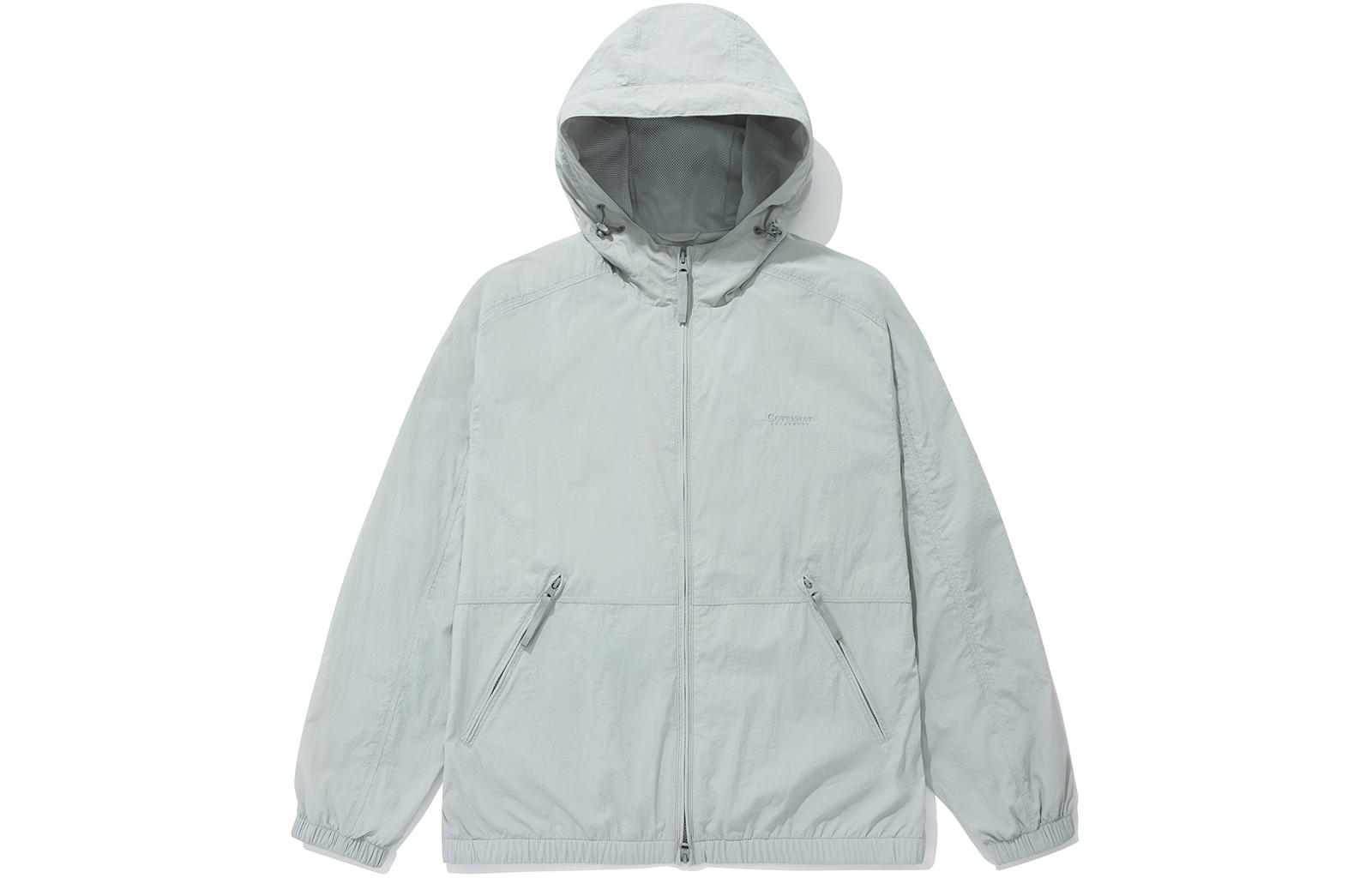 COVERNAT SS24 Raglan Sleeve Hooded Jacket Light Gray CO2401JK01LG