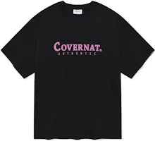 COVERNAT SS24 Unisex Black Crewneck Logo Short Sleeve T-Shirt CO2402ST02BK COVERNAT SS24 Unisex Black Crewneck Logo Short Sleeve T-Shirt CO2402ST02BK