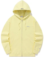 COVERNAT SS24 Yellow Embroidered Logo Zip-Up Hoodie CO2401HZ01YL COVERNAT SS24 Yellow Embroidered Logo Zip-Up Hoodie CO2401HZ01YL