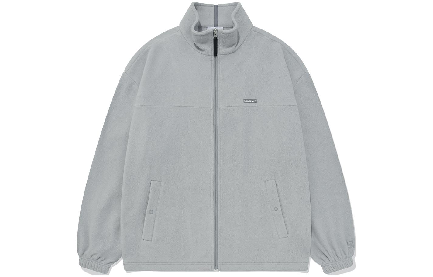 COVERNAT Stand Collar Zip Pocket Jacket - Heather Gray CO2303JK15MG