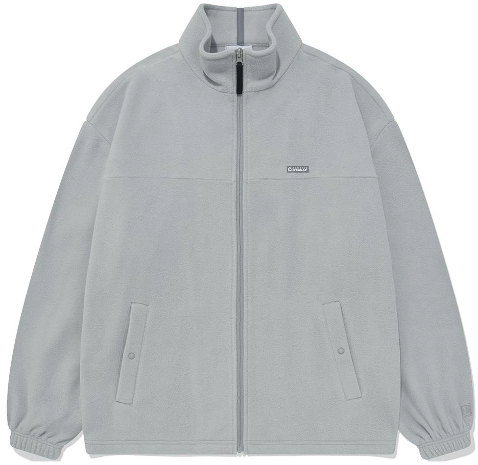covernat-stand-collar-zip-pocket-jacket-heather-gray-co-2303-jk-15-mg