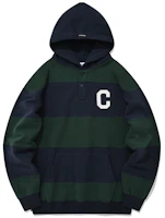 COVERNAT Striped Logo Print Green Hoodie Unisex CO2203HD10GN COVERNAT Striped Logo Print Green Hoodie Unisex CO2203HD10GN