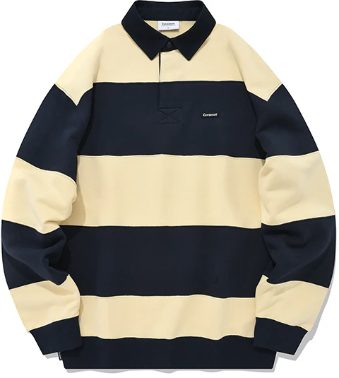 covernat-striped-long-sleeve-pullover-sweatshirt-unisex-navy-blue-co-2203-cr-09-na-covernat