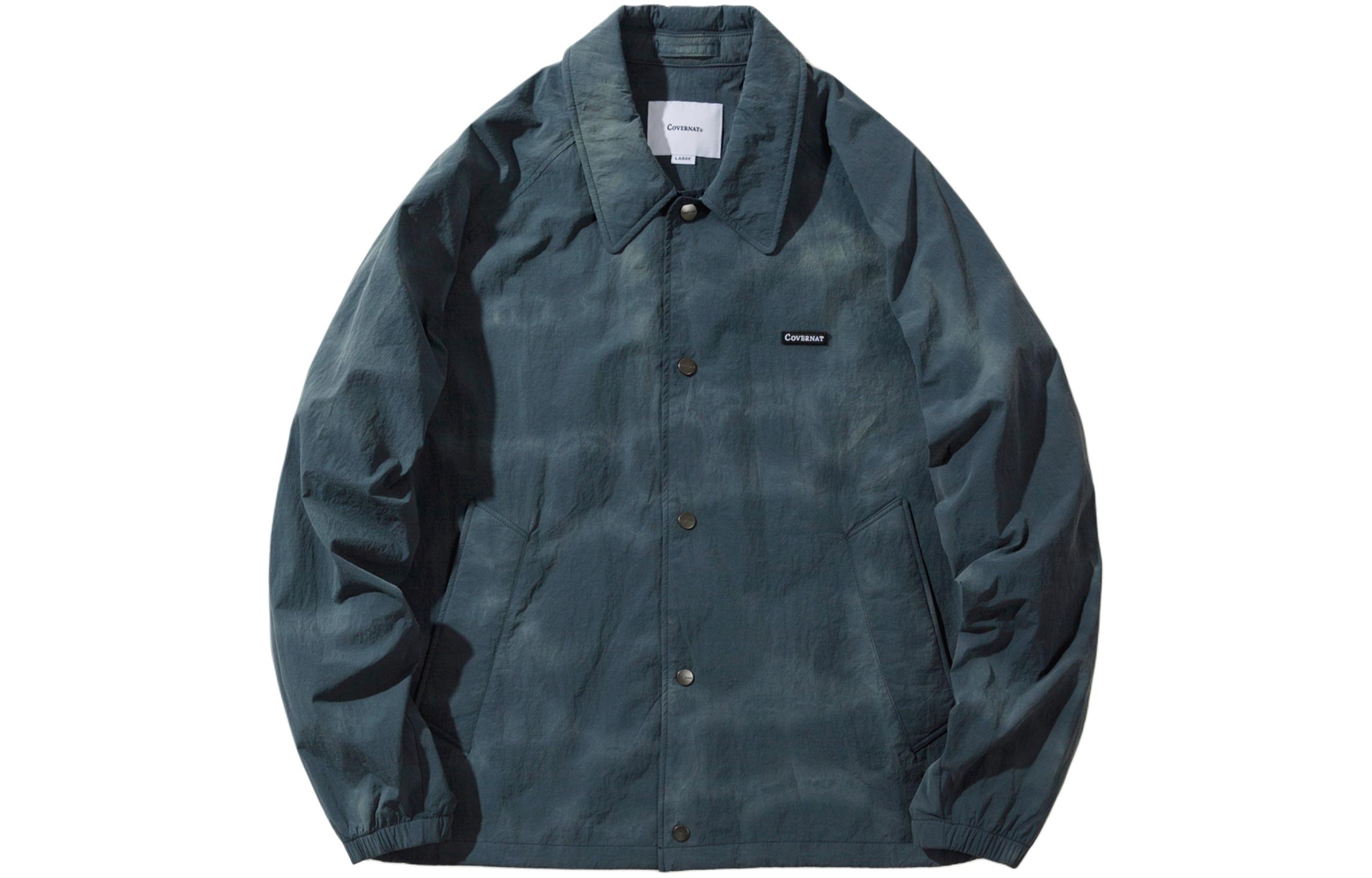 COVERNAT Tie-Dye Raglan Long-Sleeve Jacket - Dark Green CO2101JK02DP