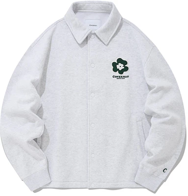 Chaqueta Polo Unisex COVERNAT Trefoil Snap Button Gris Claro CO2203JK41HG Buy Chaqueta Polo Unisex COVERNAT Trefoil Snap Button Gris Claro CO2203JK41HG