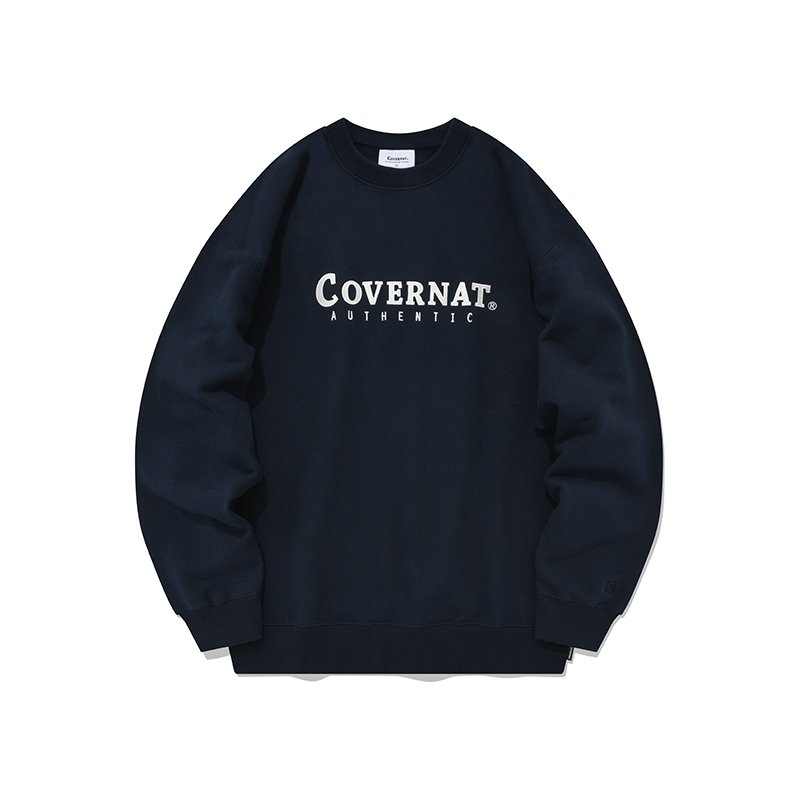 COVERNAT Unisex Casual Cotton Embroidered Crewneck Sweatshirt - Spring/Fall. CO0000CR02NA-1