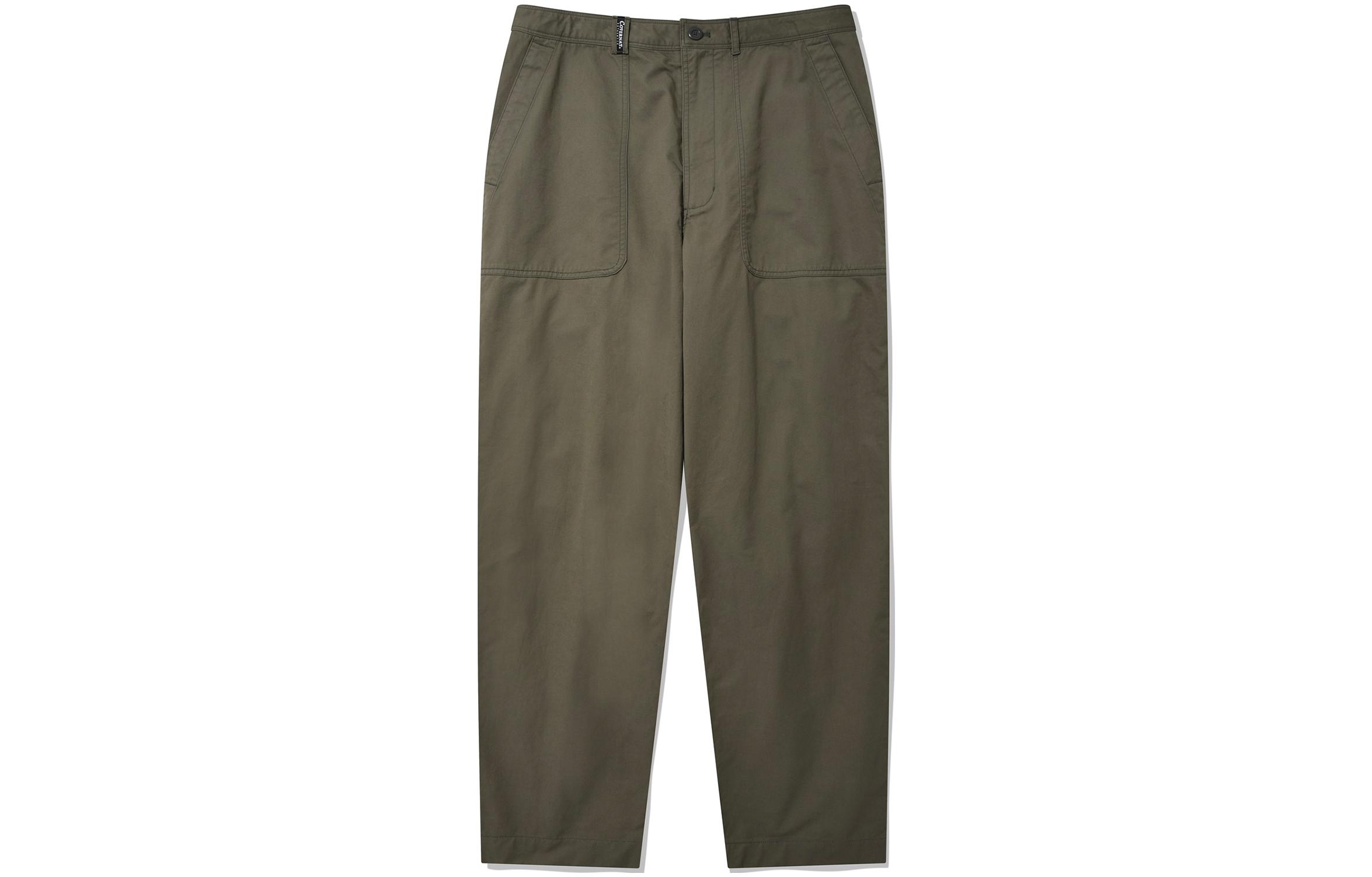 COVERNAT Unisex Olive Casual Loose Straight Cotton Pants - All-Season Classic CO0000PT01OL