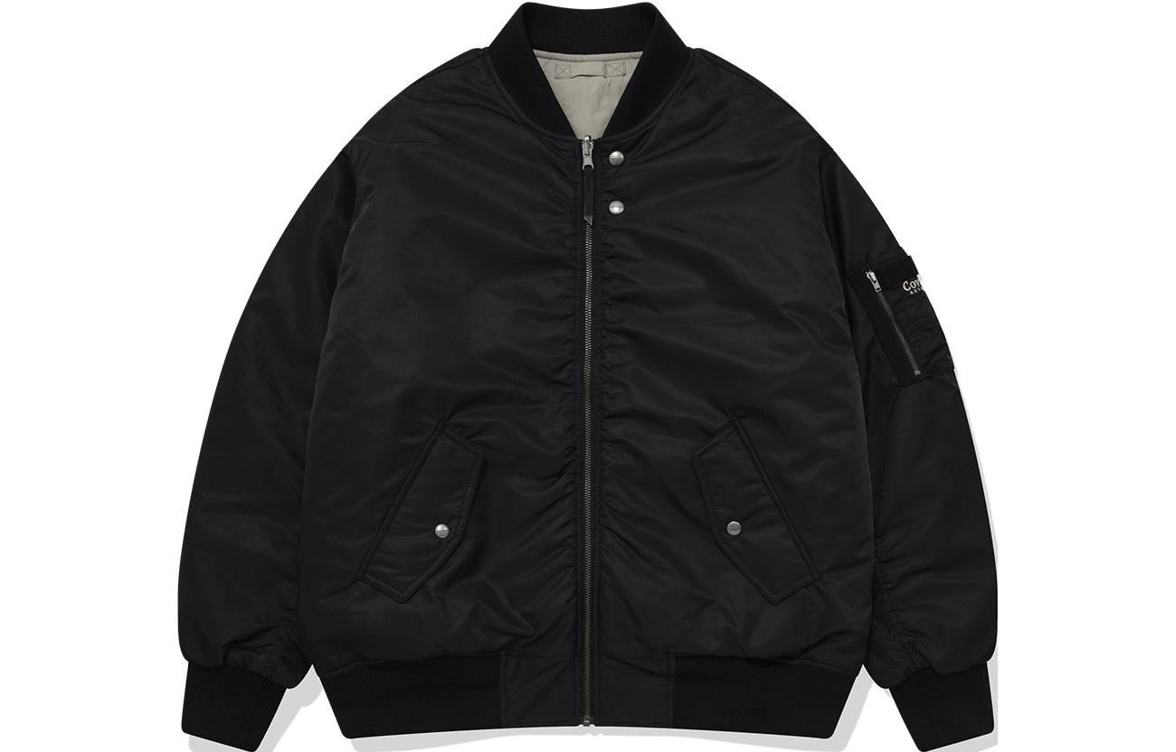 COVERNAT Unisex Solid Color Casual Jacket - Black CO2303JK30BK