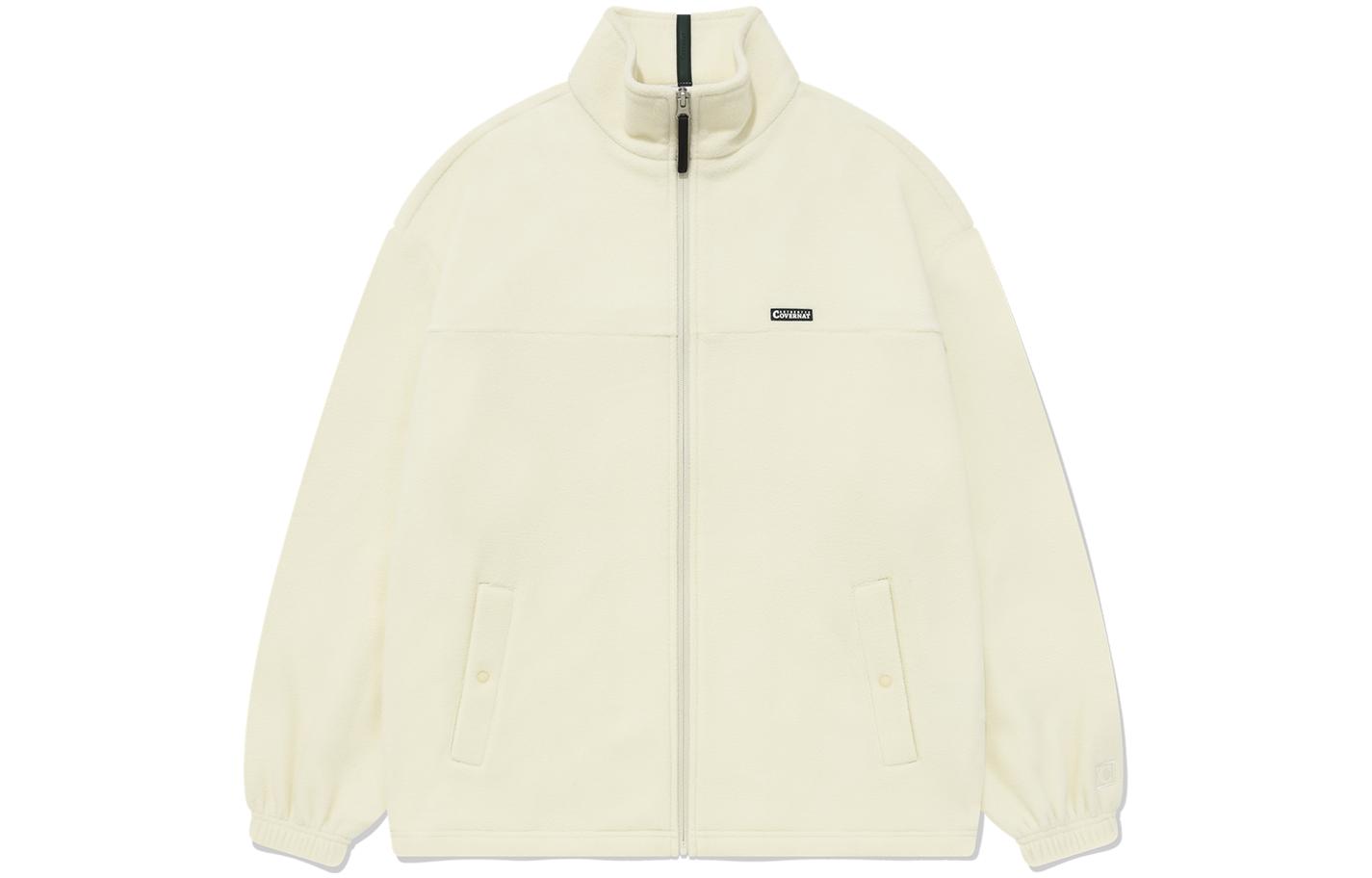 COVERNAT Unisex Solid Color Casual Zip-Up Jacket CO2303JK15IV