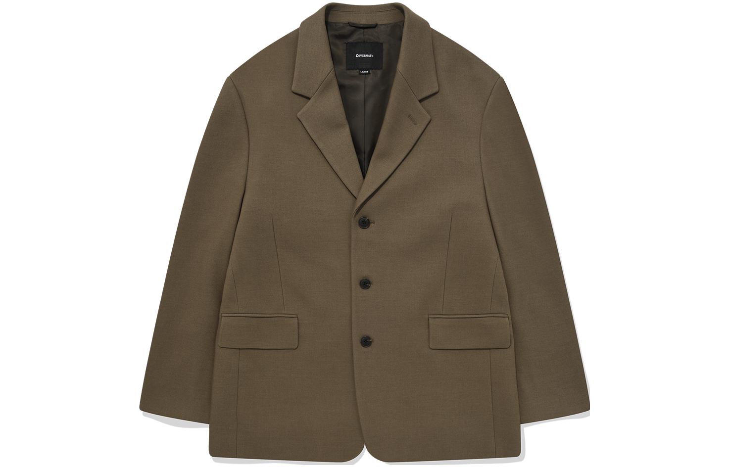 COVERNAT Unisex Solid Color Collared Jacket CO2303JK50BE