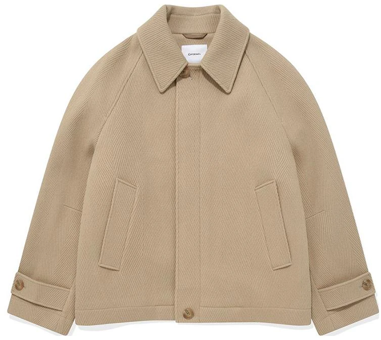 covernat-unisex-solid-color-long-sleeve-collared-jacket-co-2304-ct-07-be