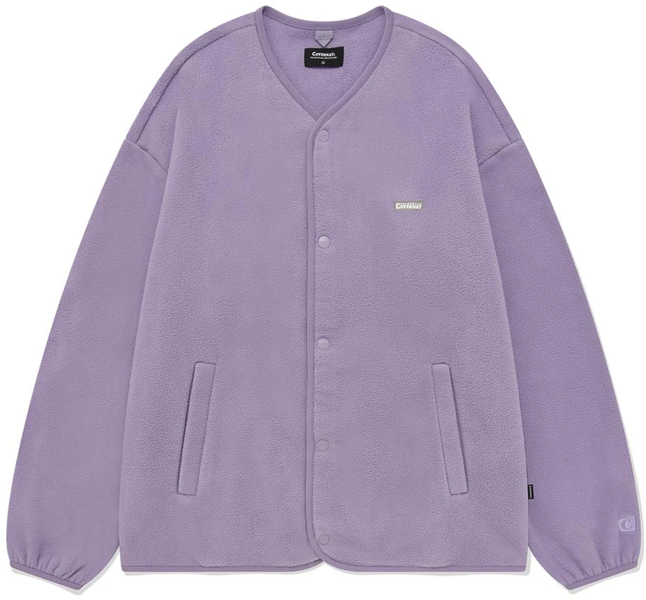 covernat-unisex-solid-v-neck-loose-jacket-purple-co-2303-jk-14-lv