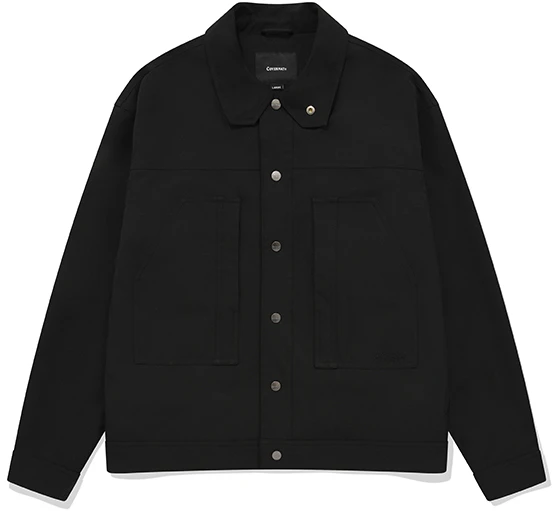 covernat-woven-thick-casual-jacket-unisex-simple-style-co-2303-jk-03-bk