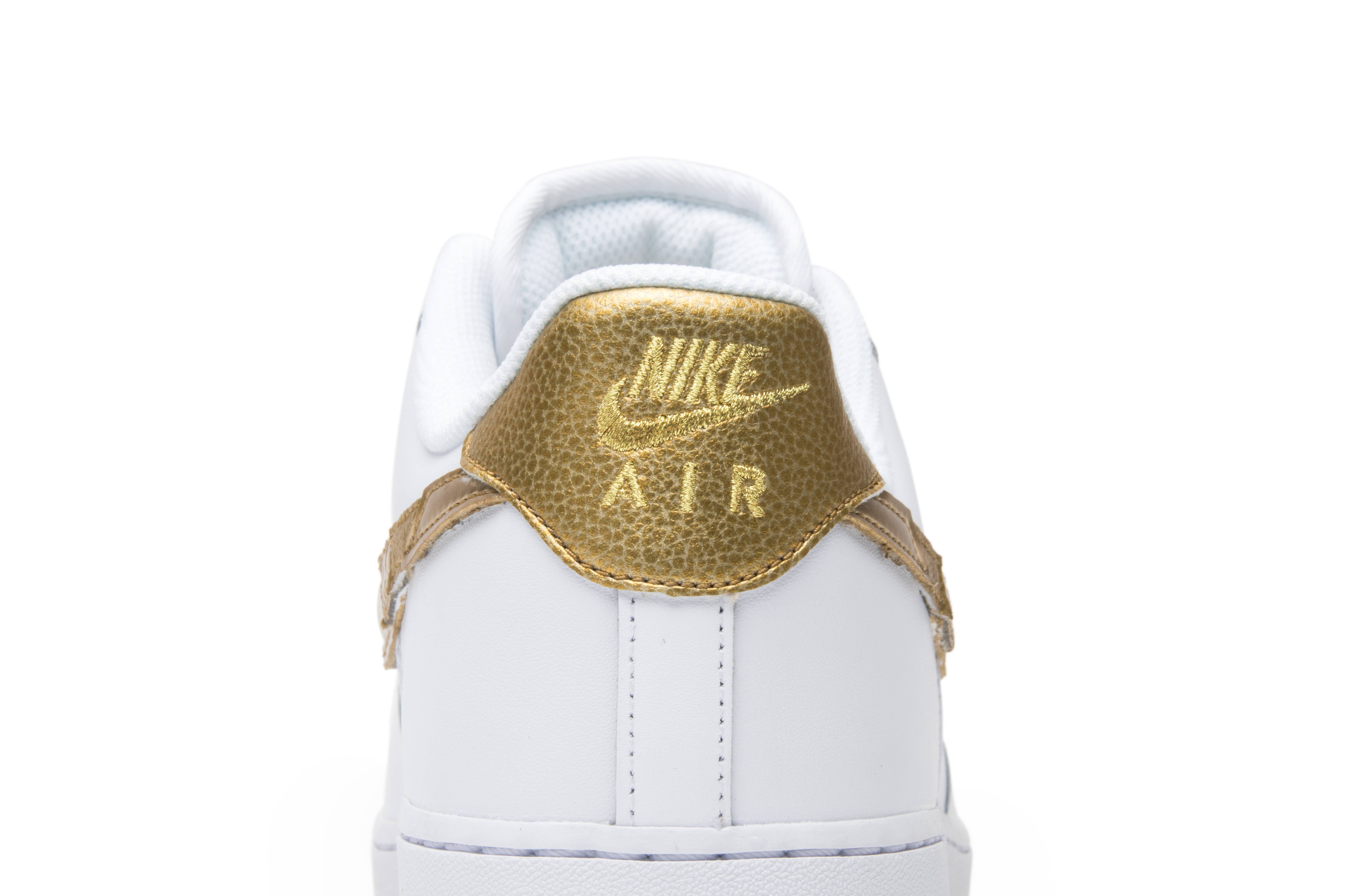 Sizing CR7 x Nike Air Force 1 低筒『金色拼接』AQ0666-100
