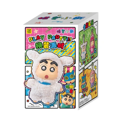 Crayon Shin-chan Miniso Top Toy Dress Up Party Series Vinyl Plush Keychains Single Blind Box