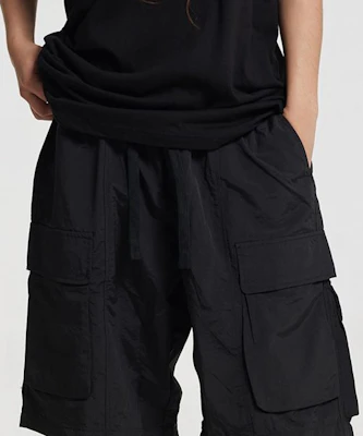 CREAM SODA LAB Bermuda Cargo String Shorts Black CFZZ81S003 Details for CREAM SODA LAB Bermuda Cargo String Shorts Black CFZZ81S003