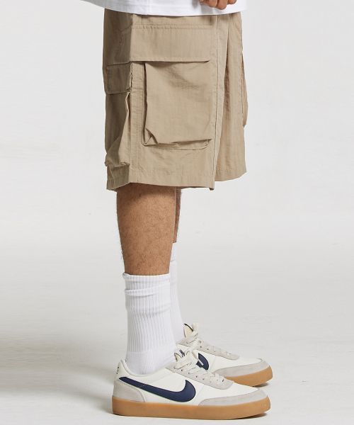 CREAM SODA LAB Bermuda Cargo String Shorts Ivory CFZZ81S004