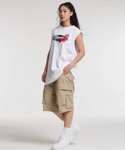 Purchase CREAM SODA LAB Bermuda Cargo String Shorts Ivory CFZZ81S004