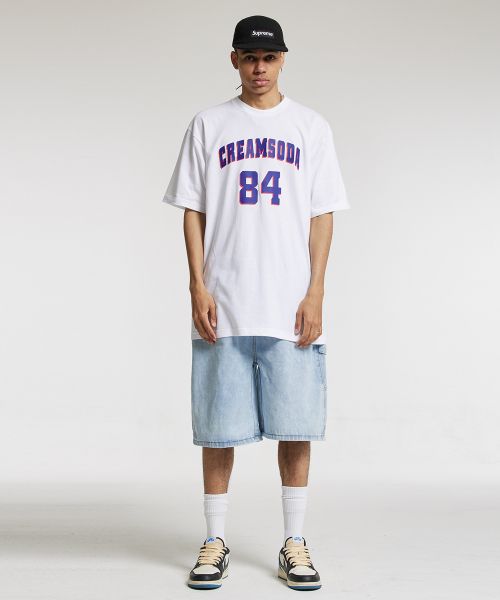 Order CREAM SODA LAB Bermuda Carpenter Elastic Denim Shorts Light Blue CFZZ81S002