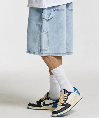 CREAM SODA LAB Bermuda Carpenter Elastic Denim Shorts Light Blue CFZZ81S002 Shop CREAM SODA LAB Bermuda Carpenter Elastic Denim Shorts Light Blue CFZZ81S002