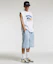 Purchase CREAM SODA LAB Bermuda Carpenter Elastic Denim Shorts Light Blue CFZZ81S002