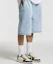Details for CREAM SODA LAB Bermuda Carpenter Elastic Denim Shorts Light Blue CFZZ81S002