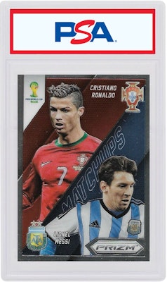 Cristiano Ronaldo/ Lionel Messi 2014 Panini Prizm World Cup Matchups #19 Buy Cristiano Ronaldo/ Lionel Messi 2014 Panini Prizm World Cup Matchups #19