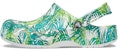Crocs 4 Printing Kasut Sandal Sukan Pantai Putih Hijau 'White Green' 206230-1C8