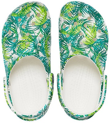 Crocs 4 Printing Kasut Sandal Sukan Pantai Putih Hijau 'White Green' 206230-1C8 Purchase Crocs 4 Printing Kasut Sandal Sukan Pantai Putih Hijau 'White Green' 206230-1C8