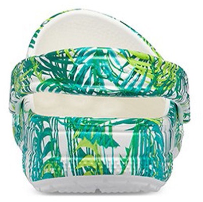 Crocs 4 Printing Kasut Sandal Sukan Pantai Putih Hijau 'White Green' 206230-1C8 Details for Crocs 4 Printing Kasut Sandal Sukan Pantai Putih Hijau 'White Green' 206230-1C8