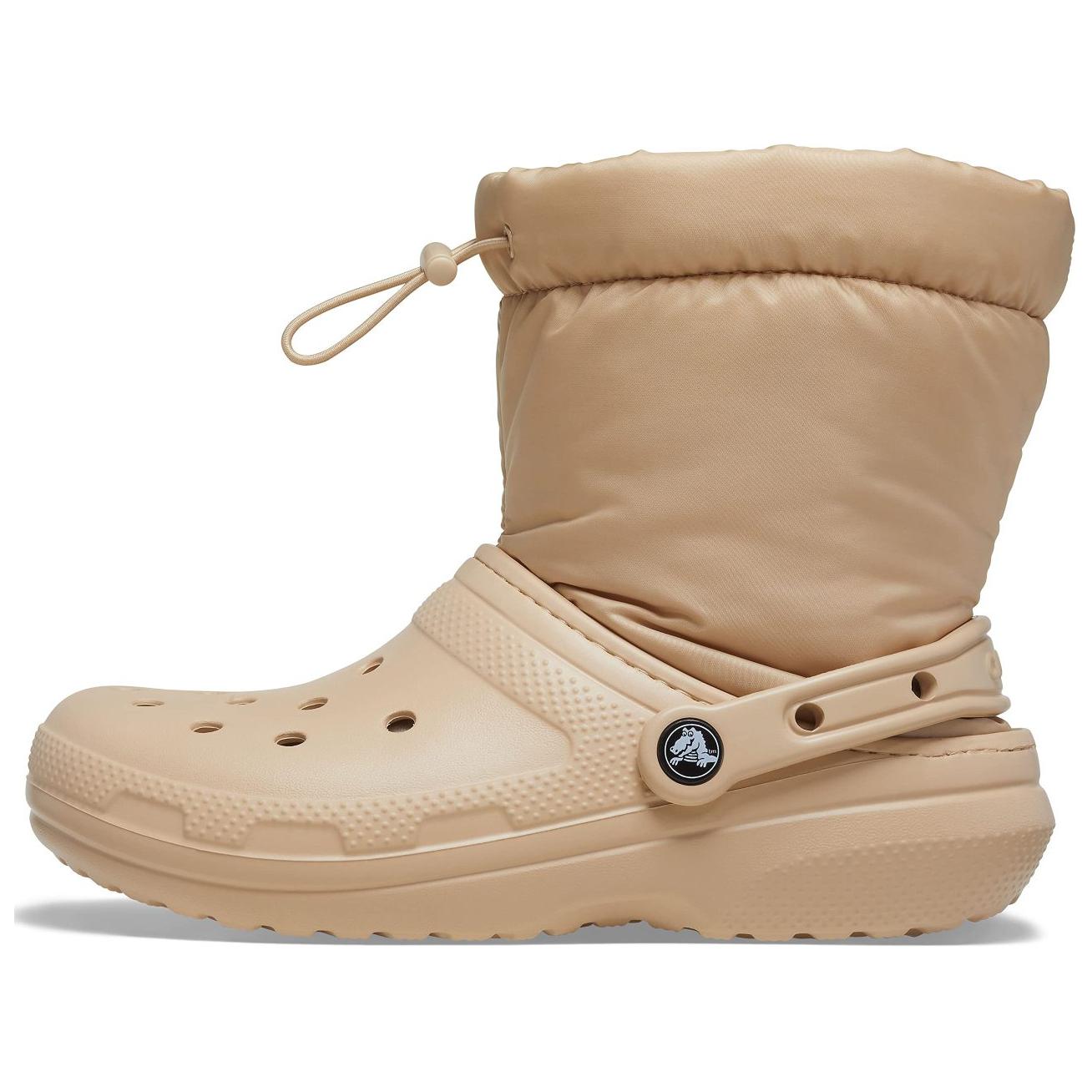 Crocs  Short Snow Boots Beige - Warm, CMFTable, Versatile Winter Shoes