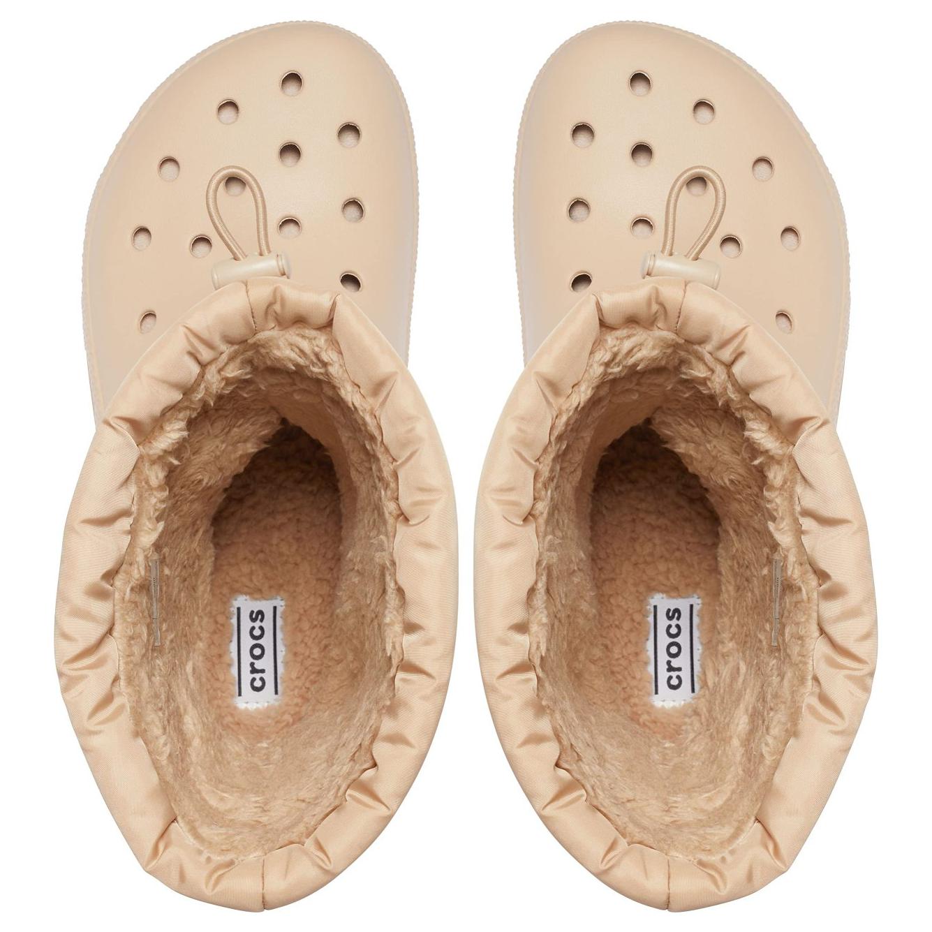 Crocs  Short Snow Boots Beige - Warm, CMFTable, Versatile Winter Shoes 圖 5