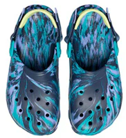 Lookbook Crocs卡駱馳 All-Terrain Marbled Clog 舒適透氣 沙灘洞洞鞋 藍彩色