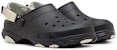 Crocs Semua Medan Berbulu Selesa 'Hitam Putih' 207936-001