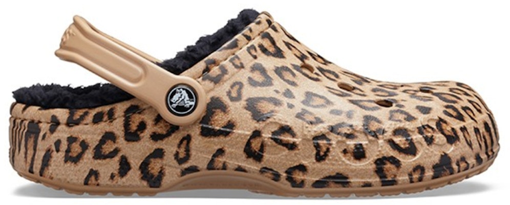 Crocs Baya Lined Clog Leopard Print Slippers 205975-98R Order Crocs Baya Lined Clog Leopard Print Slippers 205975-98R