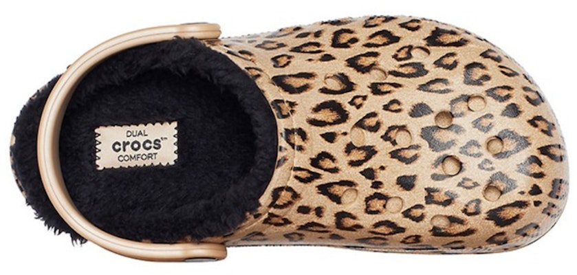 Crocs Baya Lined Clog Leopard Print Slippers 205975-98R Purchase Crocs Baya Lined Clog Leopard Print Slippers 205975-98R