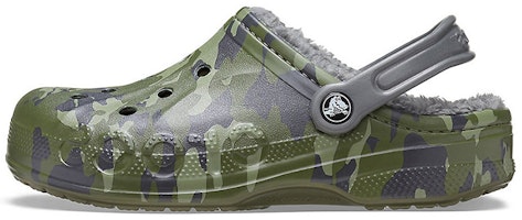 Crocs Baya Lined Clog Printing Fleece Lined Unisex Camouflage Slippers 205975-97G Crocs Baya Lined Clog Printing Fleece Lined Unisex Camouflage Slippers 205975-97G