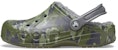 Crocs Baya Lined Clog Unisex Selipar Corak Camouflage Berbulu Fleece 205975-97G