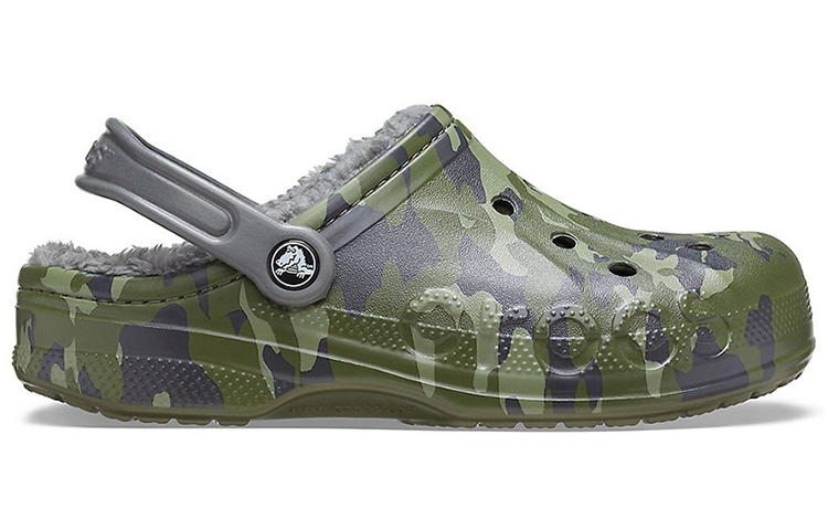 Order Crocs Baya绒毛内衬迷彩男女拖鞋 205975-97G