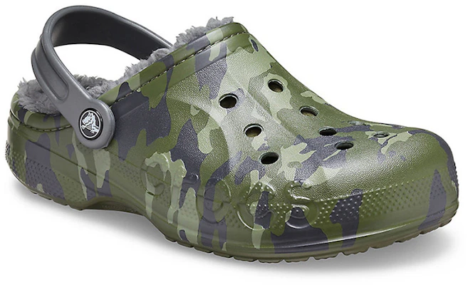 Crocs Baya绒毛内衬迷彩男女拖鞋 205975-97G Shop Crocs Baya绒毛内衬迷彩男女拖鞋 205975-97G