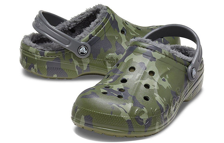 Purchase Crocs Baya绒毛内衬迷彩男女拖鞋 205975-97G