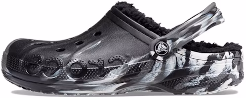 Crocs Baya Lined Marbled Clogs 'Black Silver' 208333-0C4 Crocs Baya Lined Marbled Clogs 'Black Silver' 208333-0C4